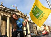 27 January 2015; Model Rozanna Purcell was joined former Rás winner David McCann and Irish riders Damien Shaw, Eoin Morton and Sean McKenna at the launch of the 2015 An Post Rás which will begin on Sunday May 17th, in Dunboyne, Co. Meath and finish on Sunday May 24th, in Skerries, Co. Dublin. GPO, O'Connell Street, Dublin. Picture credit: Pat Murphy / SPORTSFILE