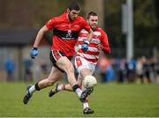 27 January 2015; Luke Connolly, UCC, in action against Padraig Crowley, Cork IT. Independent.ie Sigerson Cup, Round 1, UCC v Cork IT, Mardyke, Cork. Picture credit: Barry Cregg / SPORTSFILE