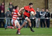 27 January 2015; Sean Kiely, UCC, in action against Stephen Cahill, Cork IT. Independent.ie Sigerson Cup, Round 1, UCC v Cork IT, Mardyke, Cork. Picture credit: Barry Cregg / SPORTSFILE