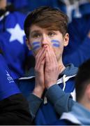 27 January 2015; A St Mary's College supporter during the game. Bank of Ireland Leinster Schools Senior Cup, 1st Round, St Michael's College v St Mary's College, Donnybrook Stadium, Donnybrook, Dublin. Picture credit: Pat Murphy / SPORTSFILE
