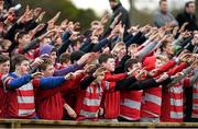 27 January 2015; Glenstal Abbey supporters before the game. SEAT Munster Schools Senior Cup, Round 1, Castletroy College v Glenstal Abbey. Rosbrien, Limerick. Picture credit: Diarmuid Greene / SPORTSFILE