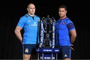 28 January 2015; In attendance at the launch of the RBS Six Nations Championship Launch 2015 are team captains, Italy's Sergio Parisse, left, and France's theirry Dusautoir. RBS Six Nations Championship Launch 2015, The Hurlingham Club, Ranelagh Gardens, London, England. Picture credit: Ramsey Cardy / SPORTSFILE