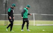 29 January 2015; Ireland's Fergus McFadden, left, and Ian Madigan during squad training. Carton House, Maynooth, Co. Kildare. Picture credit: Stephen McCarthy / SPORTSFILE