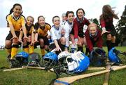 17 October 2007; DCU today hosted an Irish Sports Council sponsored women in sport initiative 'Sport agus Spraoi le Cholaisti' a blitz event promoting participation in camogie amongst secondary school girls. At the event are pupils from Colaiste Iosagain, Stillorgan, yellow, St. Mary's, Glasnevin, white, and Portmarnock CS. Dublin City University, Glasnevin, Dublin. Picture credit: Brian Lawless / SPORTSFILE