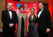 19 October 2007; Vodafone's, from left, Niall Harrington, Aodhnait Doyle, Marie Gibney and Owen Gibney at the 2007 Vodafone GAA All-Star Awards. Citywest Hotel, Conference, Leisure & Golf Resort, Saggart, Co. Dublin. Picture credit: Brendan Moran / SPORTSFILE
