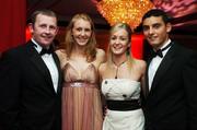 19 October 2007; Wexford's from left, Damien Fitzhenry, Eilis Kearns, Sarah Darcy and Keith Rossiter at the 2007 Vodafone GAA All-Star Awards. Citywest Hotel, Conference, Leisure & Golf Resort, Saggart, Co. Dublin. Picture credit: Brendan Moran / SPORTSFILE