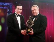 19 October 2007; Brian Murray of Limerick is presented with his Vodafone GAA All-Star award by Nickey Brennan, President of the GAA, during the 2007 Vodafone GAA All-Star Awards. Citywest Hotel, Conference, Leisure & Golf Resort, Saggart, Co. Dublin. Picture credit: Brendan Moran / SPORTSFILE