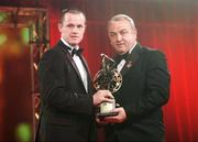 19 October 2007; Michael Kavanagh of Kilkenny is presented with his Vodafone GAA All-Star award by Nickey Brennan, President of the GAA, during the 2007 Vodafone GAA All-Star Awards. Citywest Hotel, Conference, Leisure & Golf Resort, Saggart, Co. Dublin. Picture credit: Brendan Moran / SPORTSFILE