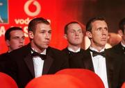 19 October 2007; Hurling All-Stars Dan Shanahan of Waterford and Ollie Moran of Limerick, right, during the 2007 Vodafone GAA All-Star Awards. Citywest Hotel, Conference, Leisure & Golf Resort, Saggart, Co. Dublin. Picture credit: Brendan Moran / SPORTSFILE