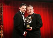 19 October 2007; Alan Brogan of Dublin is presented with his Vodafone GAA All-Star award by Nickey Brennan, President of the GAA, during the 2007 Vodafone GAA All-Star Awards. Citywest Hotel, Conference, Leisure & Golf Resort, Saggart, Co. Dublin. Picture credit: Brendan Moran / SPORTSFILE