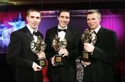 19 October 2007; Kerry Vodafone GAA Football All-Stars, from left, Marc O SE, Darragh O Se and Tomas O Se with their awards during the 2007 Vodafone GAA All-Star Awards. Citywest Hotel, Conference, Leisure & Golf Resort, Saggart, Co. Dublin. Picture credit: Brendan Moran / SPORTSFILE
