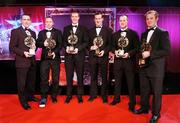19 October 2007; Kilkenny Vodafone GAA All-Stars, from left, Eddie Brennan, James 'Cha' Fitzpatrick, Henry Shefflin, Jackie Tyrrell, Michael Kavanagh and Tommy Walsh with their awards during the 2007 Vodafone GAA All-Star Awards. Citywest Hotel, Conference, Leisure & Golf Resort, Saggart, Co. Dublin. Picture credit: Brendan Moran / SPORTSFILE