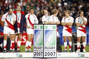 20 October 2007; Dejected England team. Rugby World Cup Final, South Africa v England,Stade de France, Paris. Picture credit; Richard Lane / SPORTSFILE