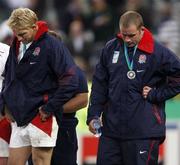 20 October 2007; England's Lewis Moody and Phil Vickery show their dejection. Rugby World Cup Final, South Africa v England,Stade de France, Paris. Picture credit; Paul Thomas / SPORTSFILE