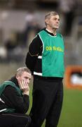 20 October 2007; Ulster manager Brian McEniff, right, and his assistant Tony Scullion. M. Donnelly Inter-Provincial Football Championship Semi-Final, Ulster v Connacht, Sean MacCumhail Park, Ballybofey, Donegal. Picture credit; Oliver McVeigh / SPORTSFILE