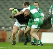 26 October 2007; Darragh Long, AIB Group, in action against Fergal Costello, Defence Forces. 25th Anniversary Annual Representative Football Match, AIB Group v Defence Forces, Croke Park, Dublin. Picture credit: Pat Murphy / SPORTSFILE