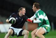26 October 2007; Comann Goggins, AIB Group, in action against Neville Coughlan, Defence Forces. 25th Anniversary Annual Representative Football Match, AIB Group v Defence Forces, Croke Park, Dublin. Picture credit: Pat Murphy / SPORTSFILE