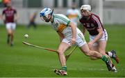 25 January 2015; Stephen Egan, Offaly, in action against Padraig Brehony, Galway. Bord na Mona Walsh Cup Group 4, Round 3, Offaly v Galway, O'Connor Park, Tullamore, Co. Offaly. Picture credit: Matt Browne / SPORTSFILE