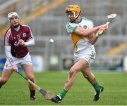 25 January 2015; Colin Egan, Offaly, in action against Eanna Burke, Galway. Bord na Mona Walsh Cup Group 4, Round 3, Offaly v Galway, O'Connor Park, Tullamore, Co. Offaly. Picture credit: Matt Browne / SPORTSFILE