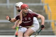 25 January 2015; Jonathan Glynn, Galway, in action against Dermot Shortt, Offaly. Bord na Mona Walsh Cup Group 4, Round 3, Offaly v Galway, O'Connor Park, Tullamore, Co. Offaly. Picture credit: Matt Browne / SPORTSFILE