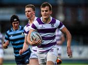 29 January 2015; Colm Mulcahy, Clongowes Wood College, on his way to scoring a try. Bank of Ireland Leinster Schools Senior Cup, 1st Round, Clongowes Wood College v Castleknock College. Donnybrook Stadium, Donnybrook, Dublin. Picture credit: Pat Murphy / SPORTSFILE