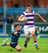 29 January 2015; Colm Mulcahy, Clongowes Wood College, is tackled by Luke Mellett, Castleknock College. Bank of Ireland Leinster Schools Senior Cup, 1st Round, Clongowes Wood College v Castleknock College. Donnybrook Stadium, Donnybrook, Dublin. Picture credit: Pat Murphy / SPORTSFILE