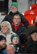 30 January 2015; England rugby head coach Stuart Lancaster takes his seat in the stand ahead of the game, International Friendly. Irish Independent Park, Cork.  Picture credit: Matt Browne / SPORTSFILE