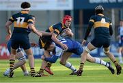 30 January 2015; Paul McCullagh, The Kings Hospital, is tackled by Gary Fearon, St Andrew's College. The Kings Hospital v St Andrew's College, Bank of Ireland Leinster Schools Senior Cup, 1st Round. Donnybrook Stadium, Donnybrook, Dublin. Picture credit: Piaras Ó Mídheach / SPORTSFILE