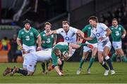 30 January 2015; Keith Earls, Ireland Wolfhounds, is tackled by Henry Thomas, England Saxons. Ireland Wolfhounds v England Saxons, International Friendly. Irish Independent Park, Cork.  Picture credit: Matt Browne / SPORTSFILE