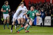 30 January 2015; Keith Earls, Ireland Wolfhounds, breaks through the tackle of Chris Asthon, England Saxons. Ireland Wolfhounds v England Saxons, International Friendly. Irish Independent Park, Cork.  Picture credit: Matt Browne / SPORTSFILE