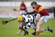 31 January 2015: Billy Ryan, St Kieran's College, in action against Diarmuid Dubhcanna, Kilkenny CBS. Leinster Post Primary Schools Senior Hurling A, Quarter-Final, Kilkenny CBS v St Kieran's College. Nowlan Park, Kilkenny. Picture credit: Pat Murphy / SPORTSFILE