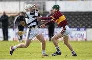31 January 2015: Liam Blanchfield, St Kieran's College, in action against Mairc O Dreannain, Kilkenny CBS. Leinster Post Primary Schools Senior Hurling A, Quarter-Final, Kilkenny CBS v St Kieran's College. Nowlan Park, Kilkenny. Picture credit: Pat Murphy / SPORTSFILE