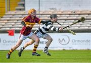 31 January 2015: Tadhg O'Dwyer, St Kieran's College, in action against Sean O Lailuir, Kilkenny CBS. Leinster Post Primary Schools Senior Hurling A, Quarter-Final, Kilkenny CBS v St Kieran's College. Nowlan Park, Kilkenny. Picture credit: Pat Murphy / SPORTSFILE
