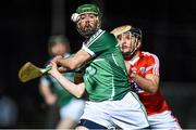 31 January 2015: Cathal King, Limerick, in action against Glen O'Connor, Cork. Waterford Crystal Cup Final, Cork v Limerick. Mallow GAA Grounds, Mallow, Co. Cork Picture credit: Ramsey Cardy / SPORTSFILE