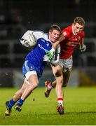 31 January 2015: Ryan Wylie, Monaghan, in action against Padraig McNulty, Tyrone. Allianz Football League Division 1, Round 1, Tyrone v Monaghan. Healy Park, Omagh, Co. Tyrone Photo by Sportsfile
