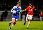 31 January 2015: Darren Hughes, Monaghan, in action against PJ Lavery, Tyrone. Allianz Football League Division 1, Round 1, Tyrone v Monaghan. Healy Park, Omagh, Co. Tyrone Photo by Sportsfile
