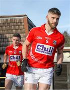 1 February 2015; Cork's Eoin Cadogan, right, and Mark Collins make their way out for the game. Allianz Football League, Division 1, Round 1, Cork v Dublin, Páirc Uí Rinn, Cork. Picture credit: Eoin Noonan / SPORTSFILE