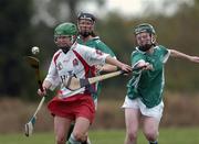 21 October 2007; Jane Adams, Ulster, in action against Colette Dormer, Leinster. Gael Linn Senior Inter-Provincial Championship Camogie Final, Leinster v Ulster, Russell Park, Blanchardstown, Dublin. Picture credit: Ray Lohan / SPORTSFILE