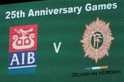 26 October 2007; The big screen during the game. 25th Anniversary Annual Representative Football Match, AIB Group v Defence Forces, Croke Park, Dublin. Picture credit: Pat Murphy / SPORTSFILE