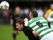 27 October 2007; Chris Morgan, Glentoran, in action against Paul Bradley, Donegal Celtic. Carnegie Premier League, Donegal Celtic v Glentoran, Suffolk Road, Belfast, Co. Antrim. Picture credit; Peter Morrison / SPORTSFILE