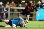28 October 2007; Pat Sullivan, Longford Town, in action against Conor Sammon, UCD. FAI Ford Cup semi-final, UCD v Longford Town, Belfield Park, UCD, Dublin. Picture credit; David Maher / SPORTSFILE