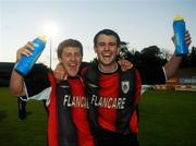 28 October 2007; Daire Doyle, left, and Gary Deegan, Longford Town, celebrate at the end of the game. FAI Ford Cup semi-final, UCD v Longford Town, Belfield Park, UCD, Dublin. Picture credit; David Maher / SPORTSFILE