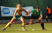 28 October 2007; Shirley McCay, Ireland, in action against Kate Hollywood, Australia. Women's Hockey friendly, Ireland v Australia, National Hockey Stadium, Belfield, UCD, Dublin. Picture credit; Stephen McCarthy / SPORTSFILE