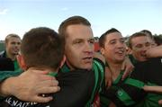 28 October 2007; Nemo Rangers manager Ephie Fitzgerald is congratulated by his players after the final whistle. Cork Club Football Championship Final, Nemo Rangers v Ilen Rovers, Paric Ui Chaoimh, Cork. Picture credit; Matt Browne / SPORTSFILE