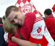 28 October 2007; Thomas Hughes, Killererin, celebrates victory. Galway Club Football Championship Final, Miltown v Killererin, Pearse Stadium, Galway. Picture credit; Ray Ryan / SPORTSFILE