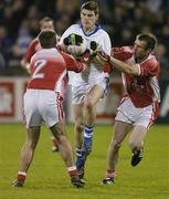 29 October 2007; Diarmuid Connolly, St Vincent's, in action against Martin Cahill, 2 and Declan Cahill, St Brigid's. Dublin Club Football Championship Final, St Vincent's v St Brigid's, Parnell Park, Dublin. Picture credit; Ray Lohan / SPORTSFILE