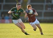 1 February 2015; Adrian Varley, Galway, in action against Conor McGill, Meath. Allianz Football League Division 2 Round 1, Galway v Meath. Pearse Stadium, Galway. Picture credit: Ray Ryan / SPORTSFILE