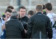 1 February 2015; Kildare manager Jason Ryan talks to his players after the game. Allianz Football League Division 2 Round 1, Kildare v Down. St Conleth's Park, Newbridge, Co. Kildare. Picture credit: Piaras Ó Mídheach / SPORTSFILE