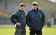 1 February 2015; Joint Mayo managers Pat Holmes, left, and Noel Connelly. Allianz Football League, Division 1, Round 1, Kerry v Mayo. Fitzgerald Stadium, Killarney, Co. Kerry.  Picture credit: Brendan Moran / SPORTSFILE