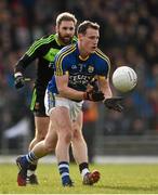 1 February 2015; Mark Griffin, Kerry, in action against Michael Conroy, Mayo. Allianz Football League, Division 1, Round 1, Kerry v Mayo. Fitzgerald Stadium, Killarney, Co. Kerry.  Picture credit: Brendan Moran / SPORTSFILE